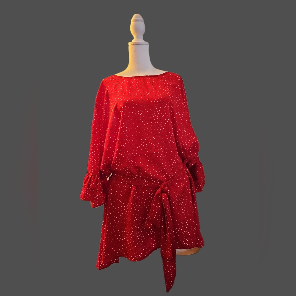 BloomChic Red Polka Dot Top